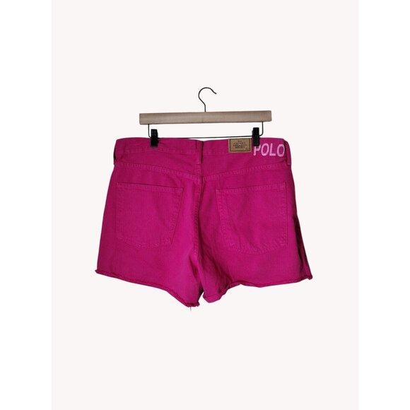 Polo Ralph Lauren Shorts 32 Crosby Relaxed Pink Raw Hem - Picture 2 of 15